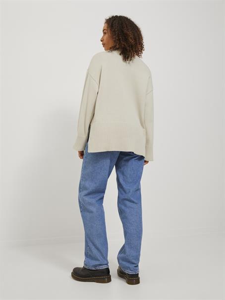 JXSIANA TWIST HIGH NECK KNIT NOOS bone white