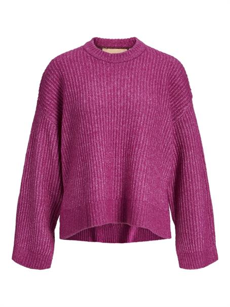 JXSIGGA DIVERSE CREW NECK KNIT SN fuchsia red
