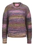 JXSIMONE SPACE DYE CREW NECK KNIT SN cabernet