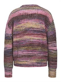 JXSIMONE SPACE DYE CREW NECK KNIT SN cabernet