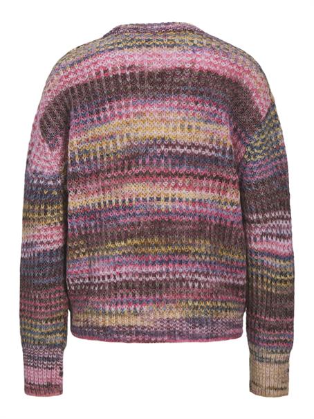 JXSIMONE SPACE DYE CREW NECK KNIT SN cabernet