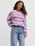 JXSIMONE SPACE DYE CREW NECK KNIT SN purple rose