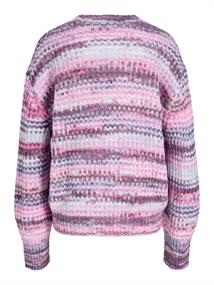 JXSIMONE SPACE DYE CREW NECK KNIT SN purple rose