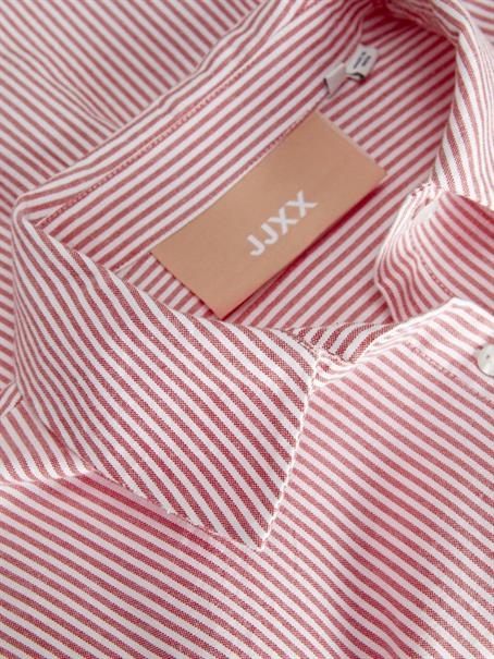 JXSIVA OXFORD LS SHIRT WVN fiery red