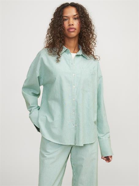 JXSIVA OXFORD LS SHIRT WVN LN grayed jade