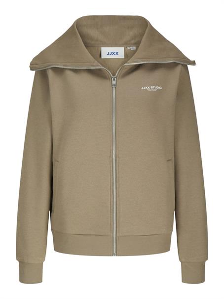 JXSTUDIO VESTERBRO FLAT KNIT ZIP SWT SN brindle