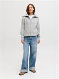 JXSTUDIO VESTERBRO FLAT KNIT ZIP SWT SN light grey melange