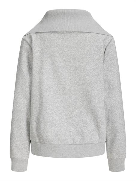 JXSTUDIO VESTERBRO FLAT KNIT ZIP SWT SN light grey melange