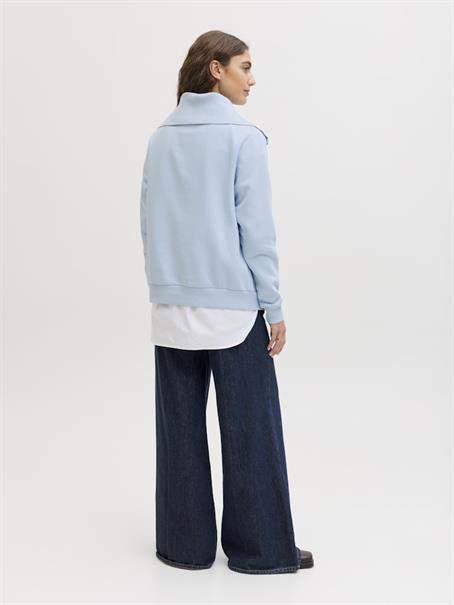 JXSTUDIO VESTERBRO FLAT KNIT ZIP SWT SN skyway