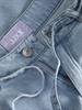 JXSURA MW LINEN BLEND SHORTS DNM light blue denim