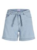 JXSURA MW LINEN BLEND SHORTS DNM light blue denim