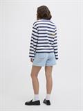JXSURA MW LINEN BLEND SHORTS DNM light blue denim