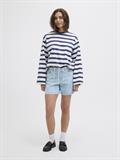 JXSURA MW LINEN BLEND SHORTS DNM light blue denim