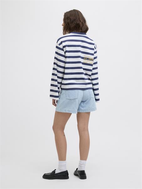 JXSURA MW LINEN BLEND SHORTS DNM light blue denim