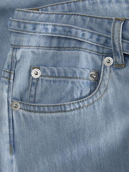 JXSURA WIDE MW LINEN BLEND JEANS DNM light blue denim