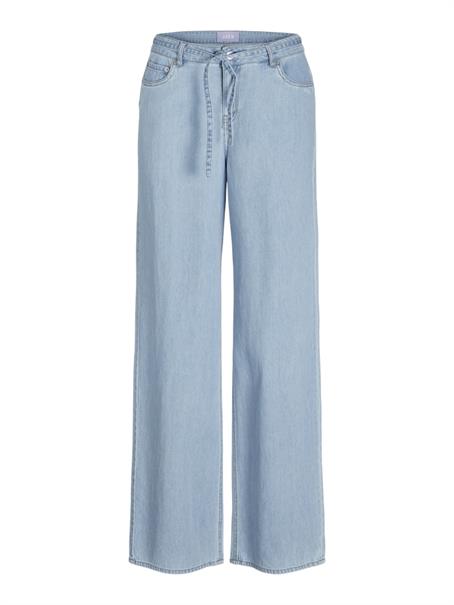 JXSURA WIDE MW LINEN BLEND JEANS DNM light blue denim