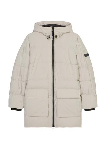 Kapuzen-Daunenjacke regular dapple gray
