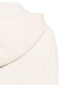Kapuzen Sweatjacke aus Baumwolle creme