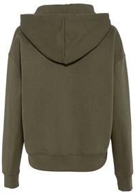 Kapuzen Sweatjacke aus Baumwolle grey olive