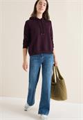 Kapuzen Sweatshirt eggplant red
