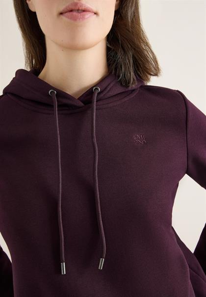 Kapuzen Sweatshirt eggplant red