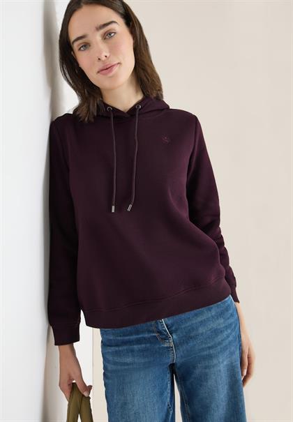 Kapuzen Sweatshirt eggplant red