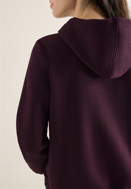 Kapuzen Sweatshirt eggplant red