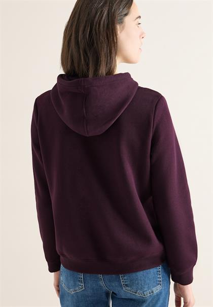 Kapuzen Sweatshirt eggplant red