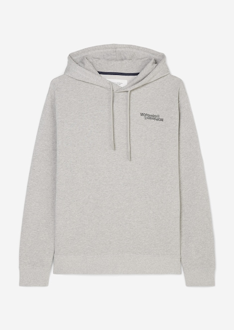 Kapuzen-Sweatshirt warm grey melange