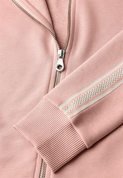Kapuzenjacke mit Dekotape faded rose