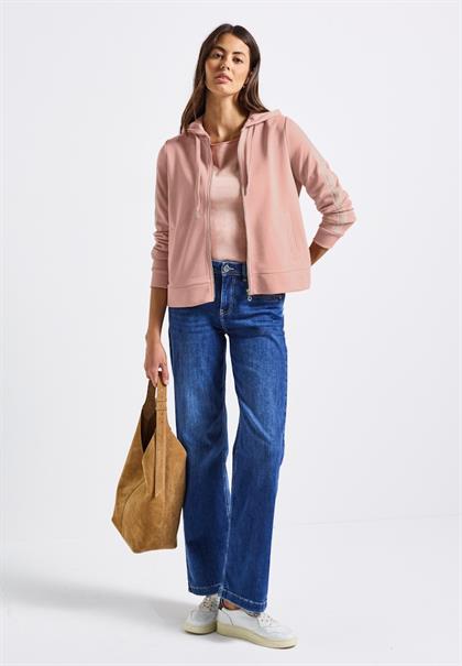 Kapuzenjacke mit Dekotape faded rose