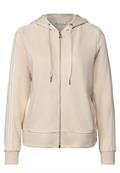 Kapuzenjacke mit Dekotape tusk cream