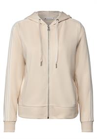 Kapuzenjacke mit Dekotape tusk cream