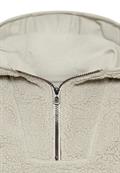 Kapuzenpullover aus Teddyfleece eukalyptus
