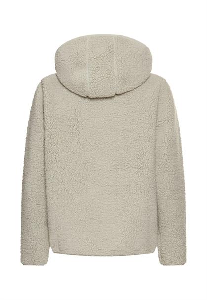 Kapuzenpullover aus Teddyfleece eukalyptus