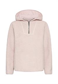 Kapuzenpullover aus Teddyfleece mauve pink