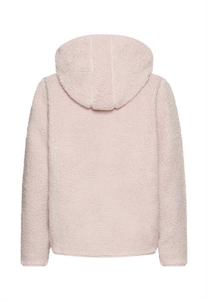 Kapuzenpullover aus Teddyfleece mauve pink