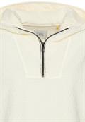 Kapuzenpullover aus Teddyfleece milk white
