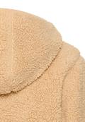 Kapuzenpullover mit halbem Reißverschluss caramel