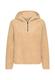 Kapuzenpullover mit halbem Reißverschluss caramel