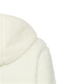 Kapuzenpullover mit halbem Reißverschluss milk white