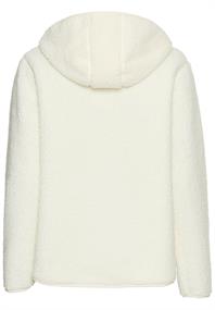 Kapuzenpullover mit halbem Reißverschluss milk white