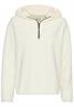 Kapuzenpullover mit halbem Reißverschluss milk white