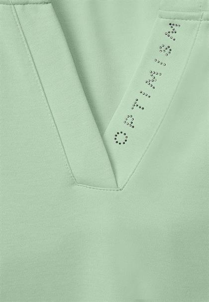 Kapuzenshirt in Seidenoptik clary mint