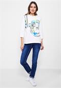 Kapuzenshirt mit Frontprint vanilla white
