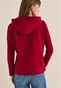 Kapuzenshirt mit Stickerei beaujolais red