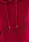 Kapuzenshirt mit Stickerei beaujolais red