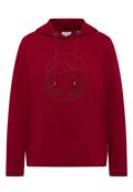Kapuzenshirt mit Stickerei beaujolais red
