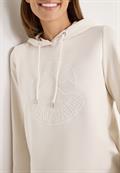Kapuzenshirt mit Stickerei light greige