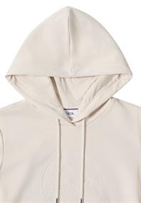 Kapuzenshirt mit Stickerei light greige